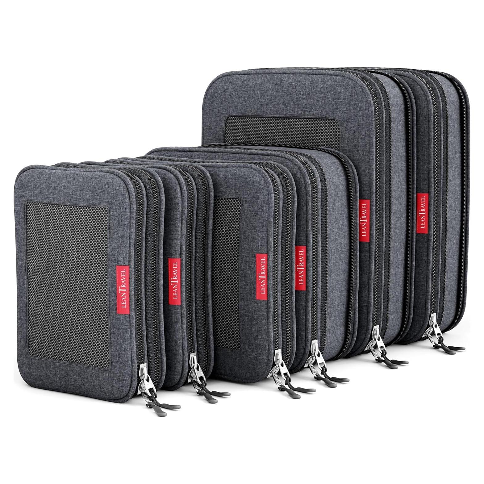 Cubos de Compresión 6 Piezas LeanTravel Negro