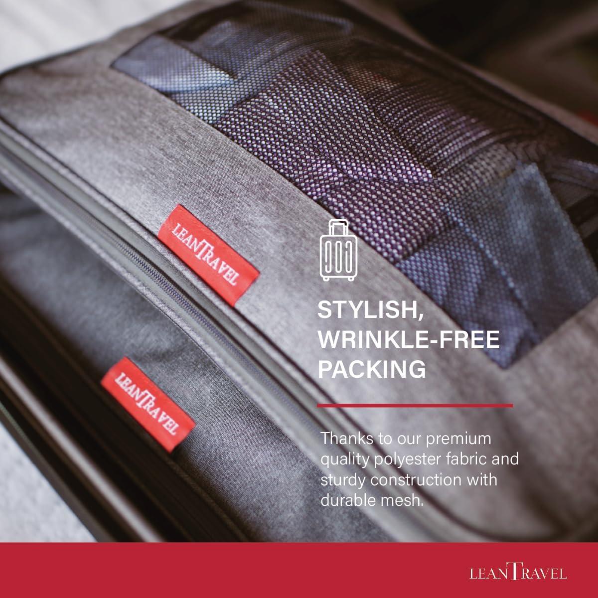 Cubos de Compresión 6 Piezas LeanTravel Negro