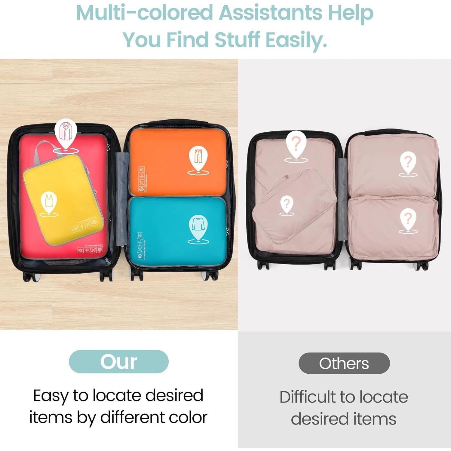 Cubos de Compresión Cambond 4 Set Viaje Organizador 45x32 cm