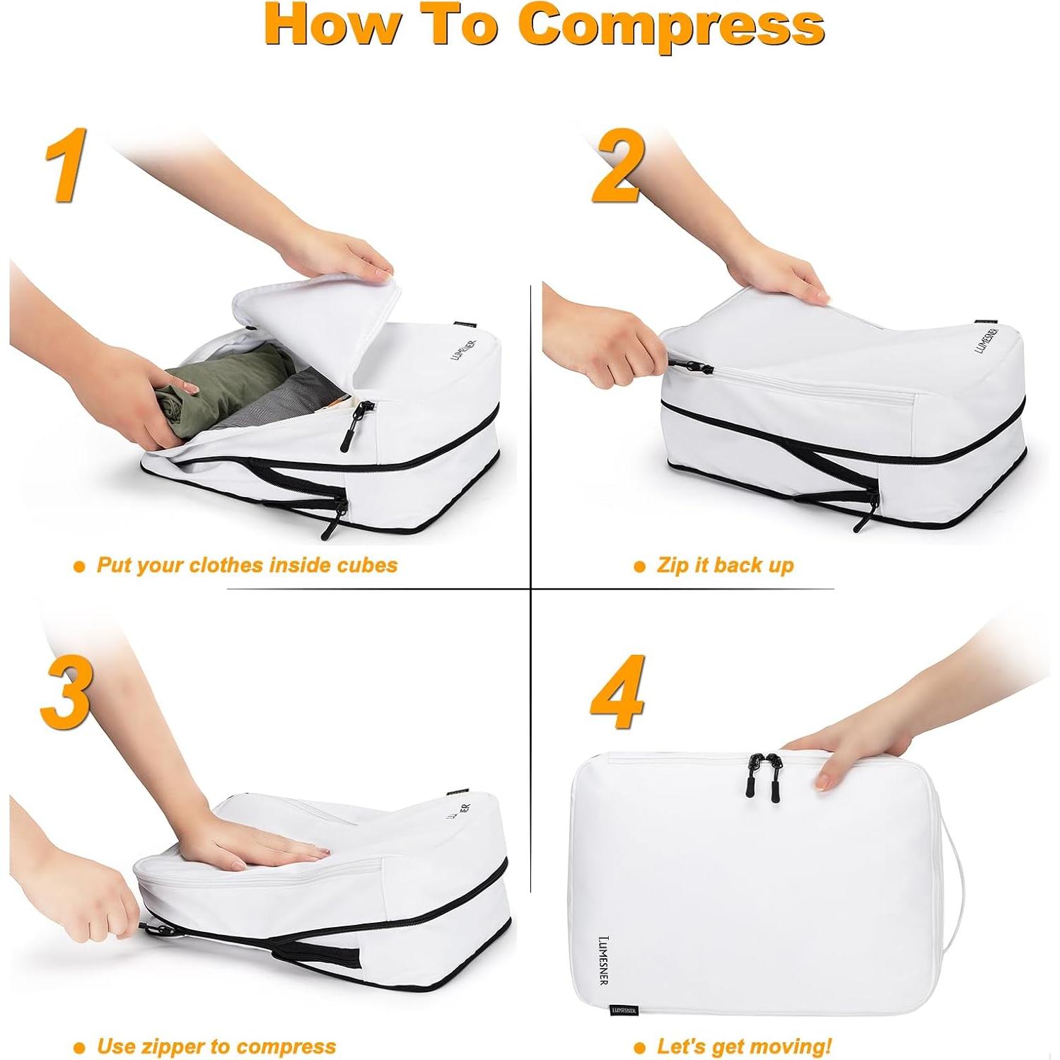 Juego de 8 Cubos de Compresión Velaybor para Viajes