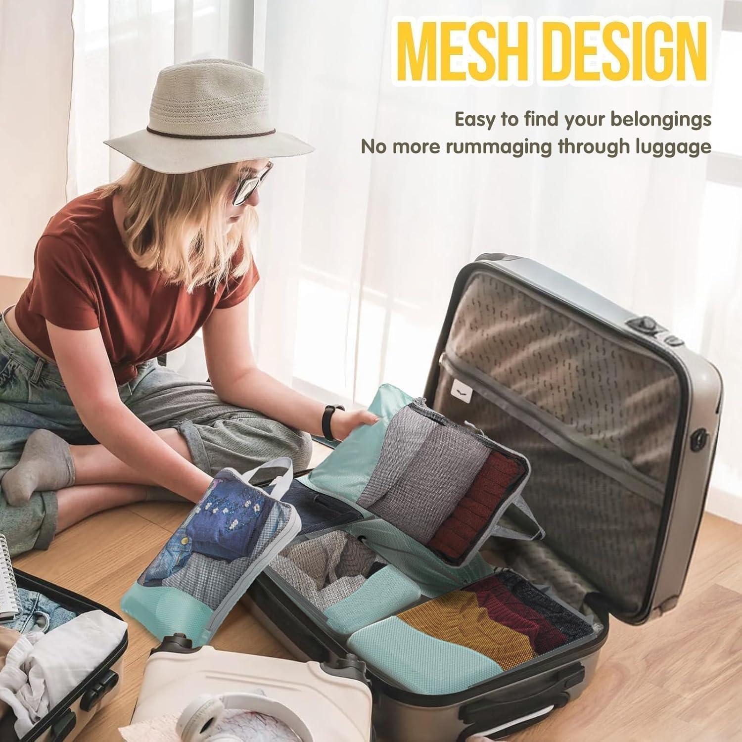 Cubos de Compresión HWAEYEM 8 Set para Empacar Viajes