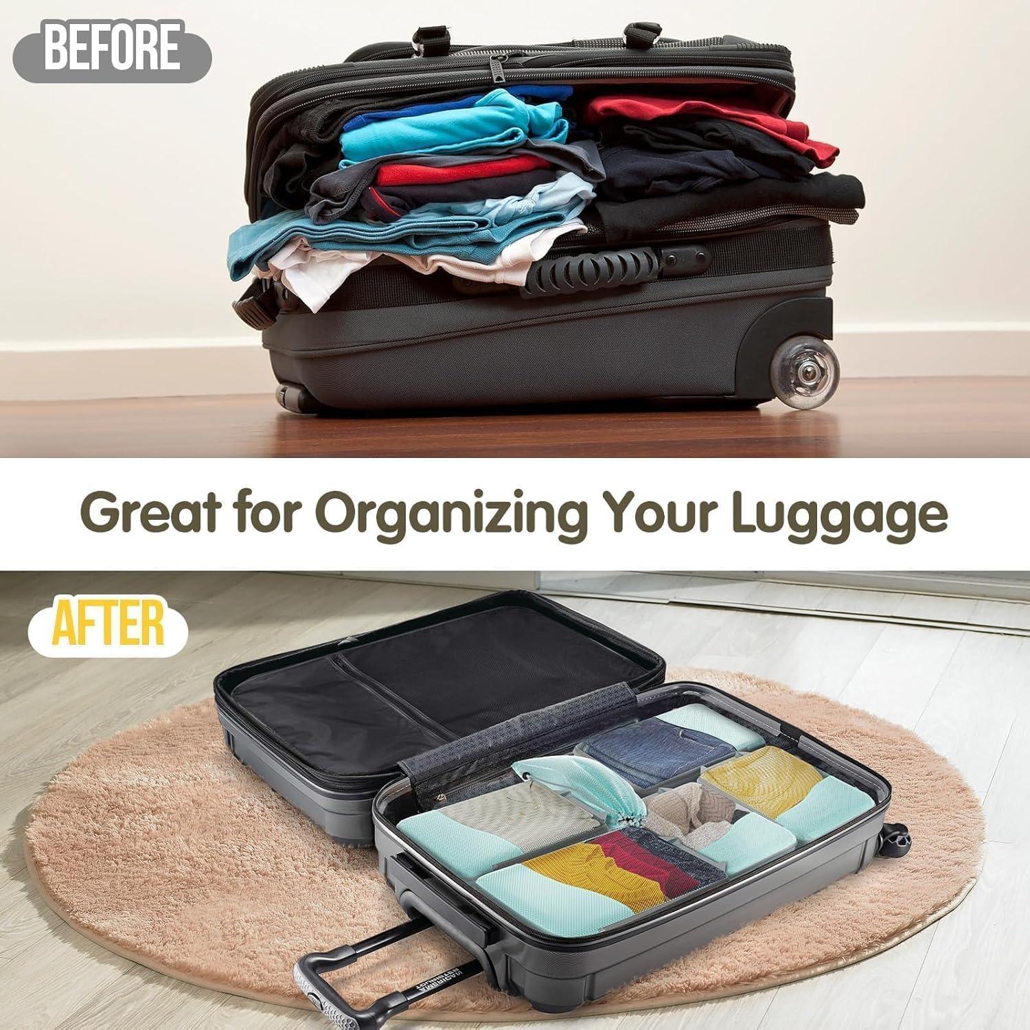 Cubos de Compresión HWAEYEM 8 Set para Empacar Viajes