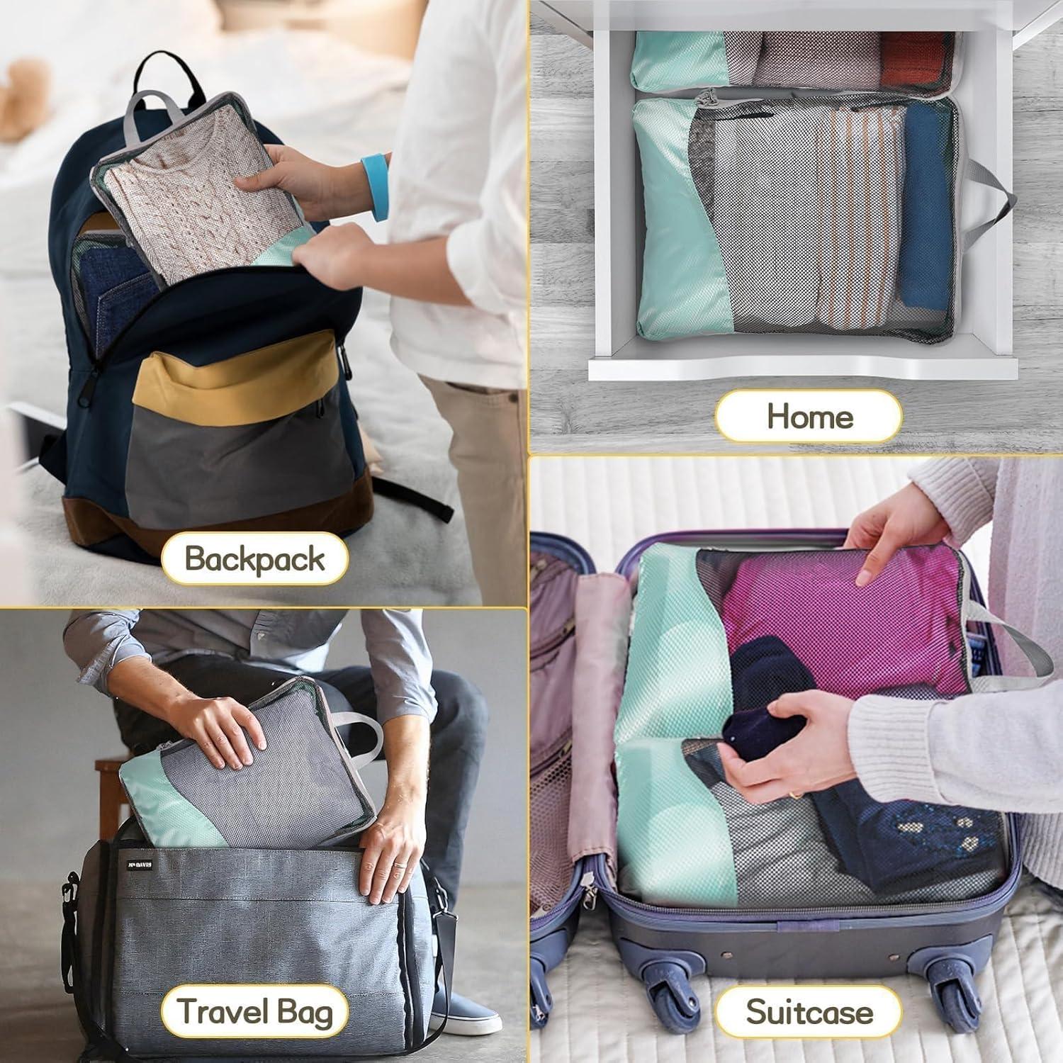 Cubos de Compresión HWAEYEM 8 Set para Empacar Viajes