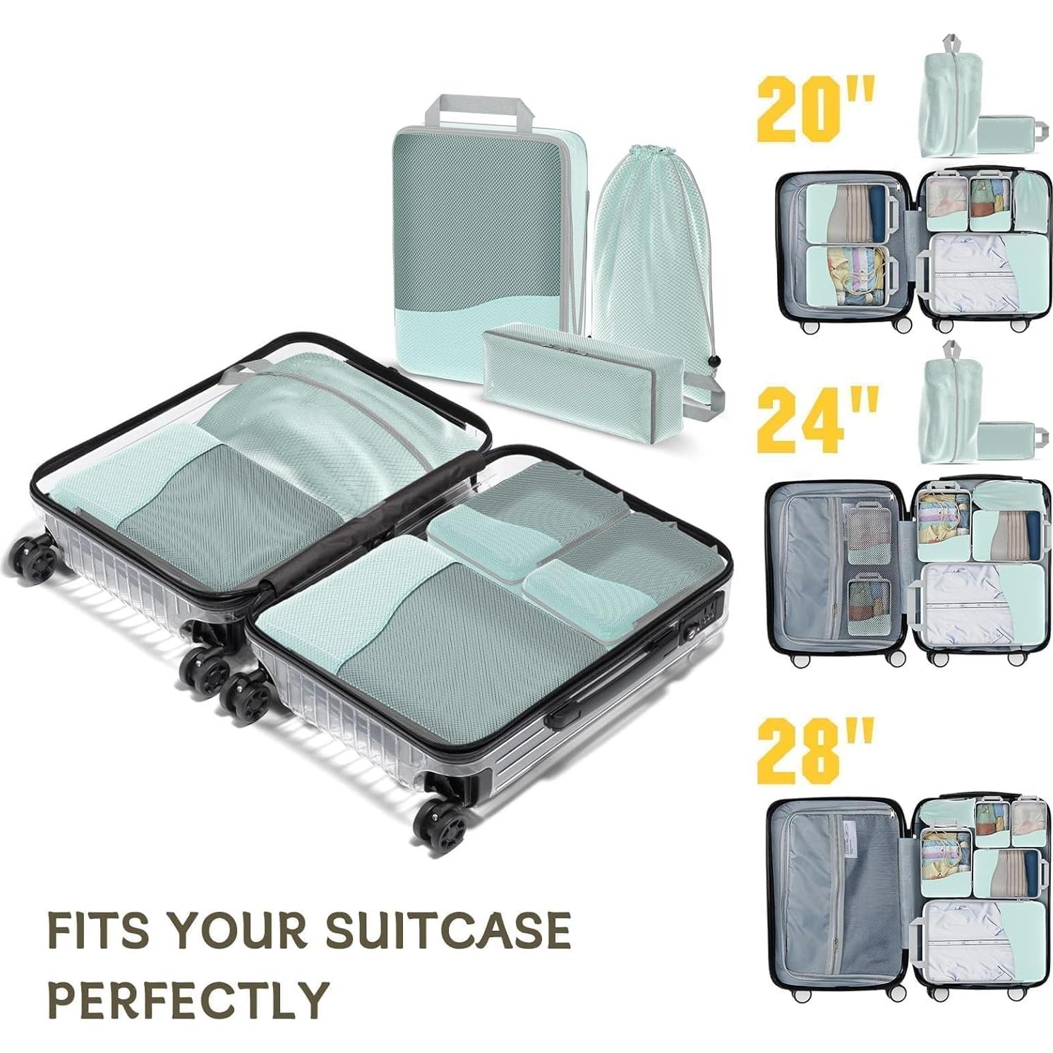 Cubos de Compresión HWAEYEM 8 Set para Empacar Viajes