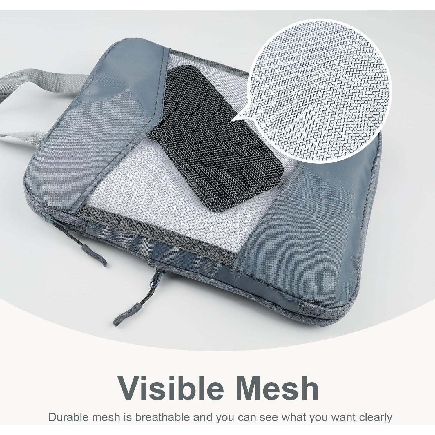 Set de 10 Cubos de Compresión Neatevday para Empacar Gris