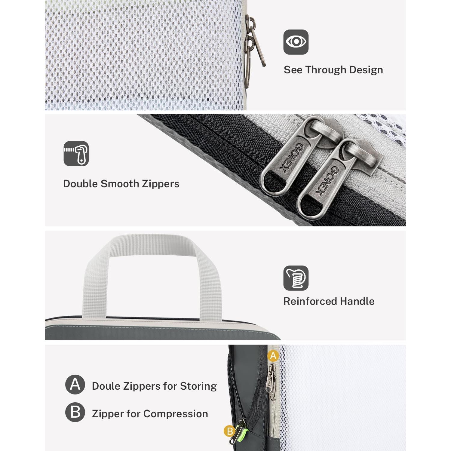 Cubos de Compresión Gonex 6 Piezas para Empacar