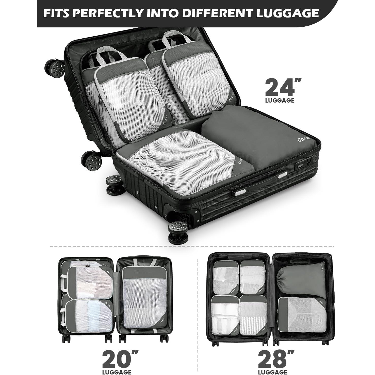 Cubos de Compresión Gonex 6 Piezas para Empacar