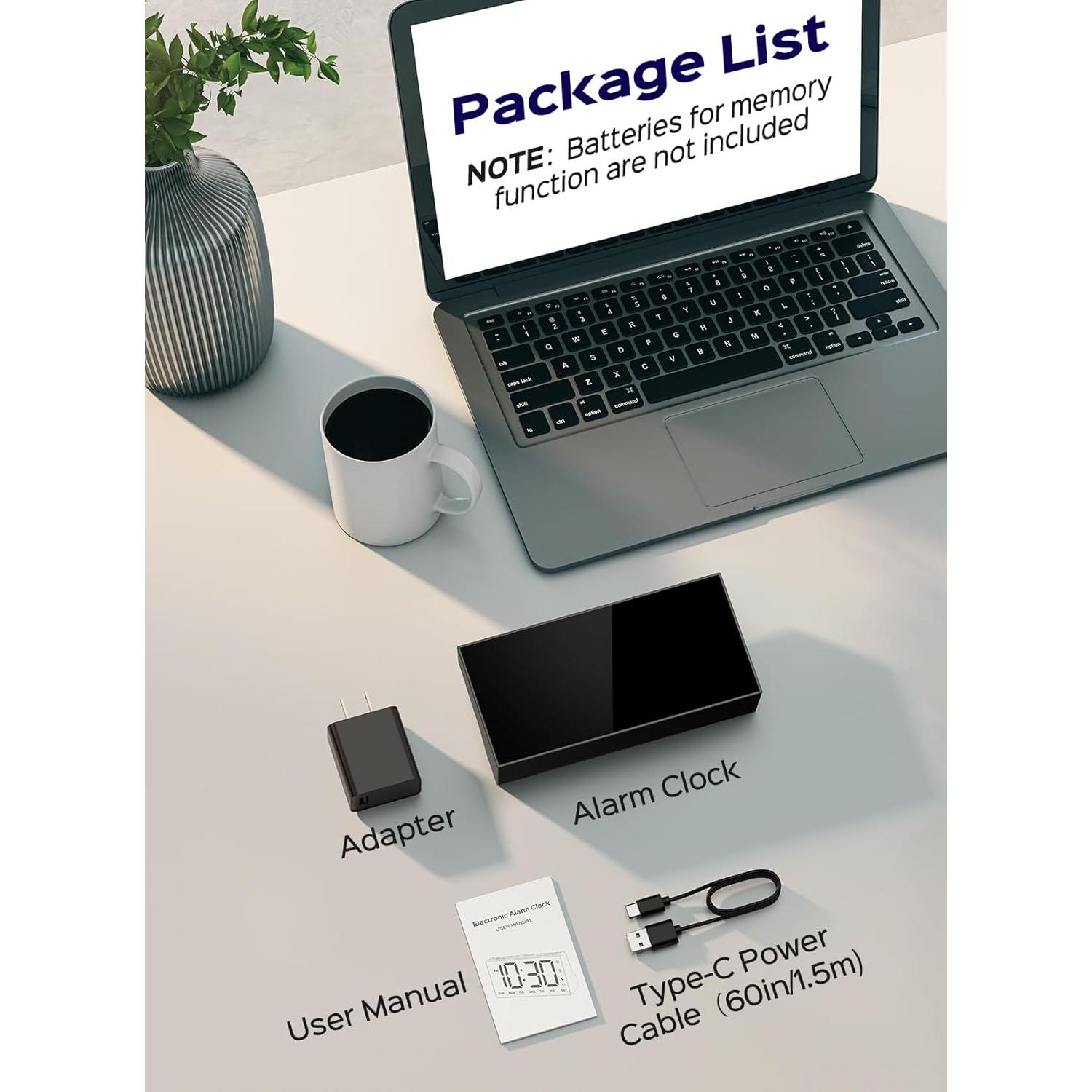 Reloj Despertador Digital GOLOZA LED con Alarmas Dobles