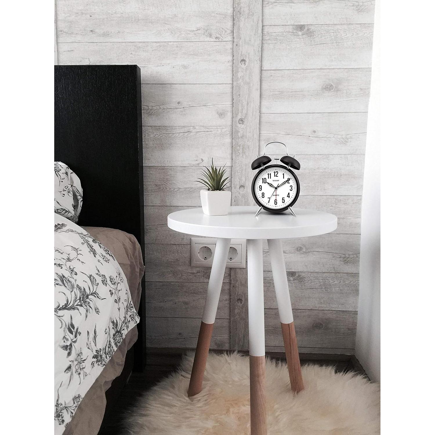 Reloj Despertador Analógico SHARP Twin Bell Negro 0.33 kg