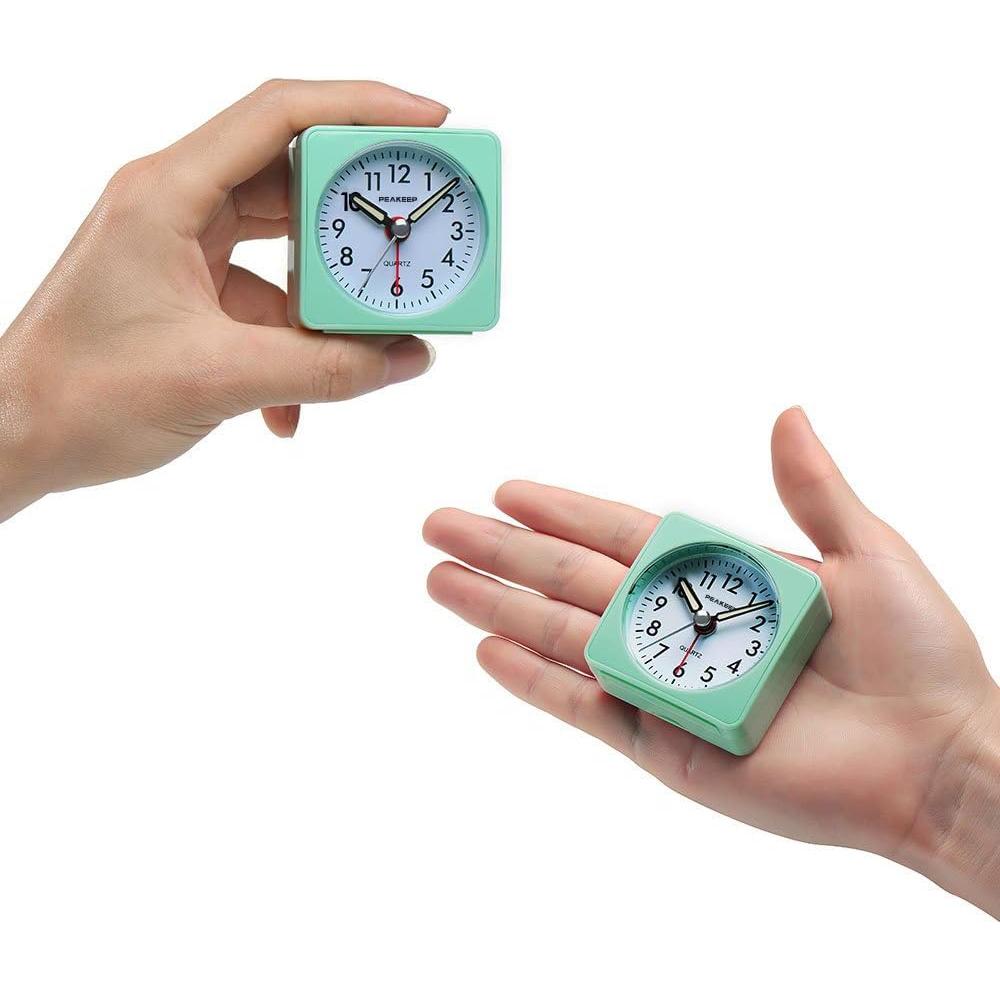 Reloj Despertador de Viaje Peakeep Aguamarina Silencioso