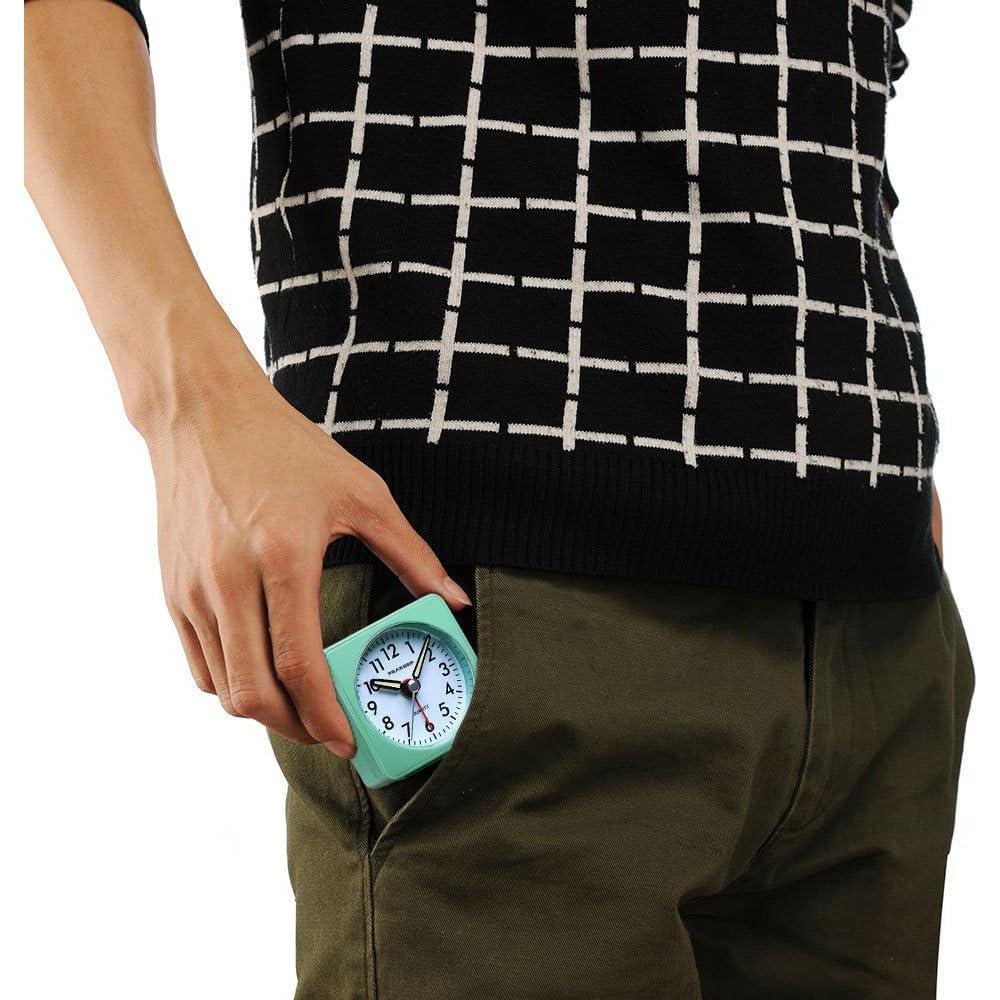 Reloj Despertador de Viaje Peakeep Aguamarina Silencioso