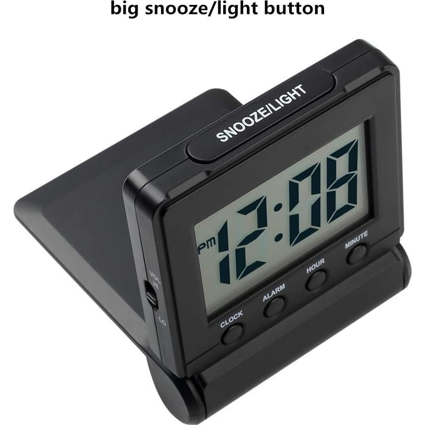 Reloj Despertador Digital FAMICOZY Compacto Negro