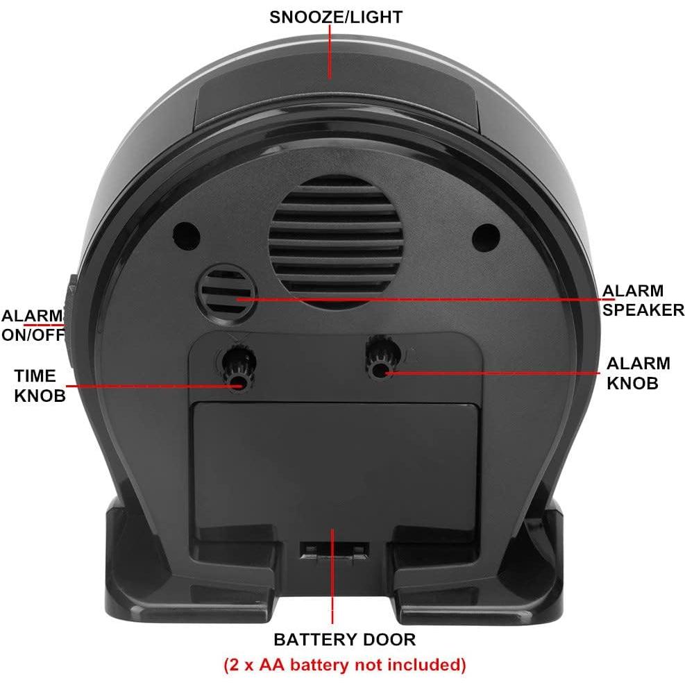 Reloj de Alarma Analógico FAMICOZY Silencioso 11.43 cm