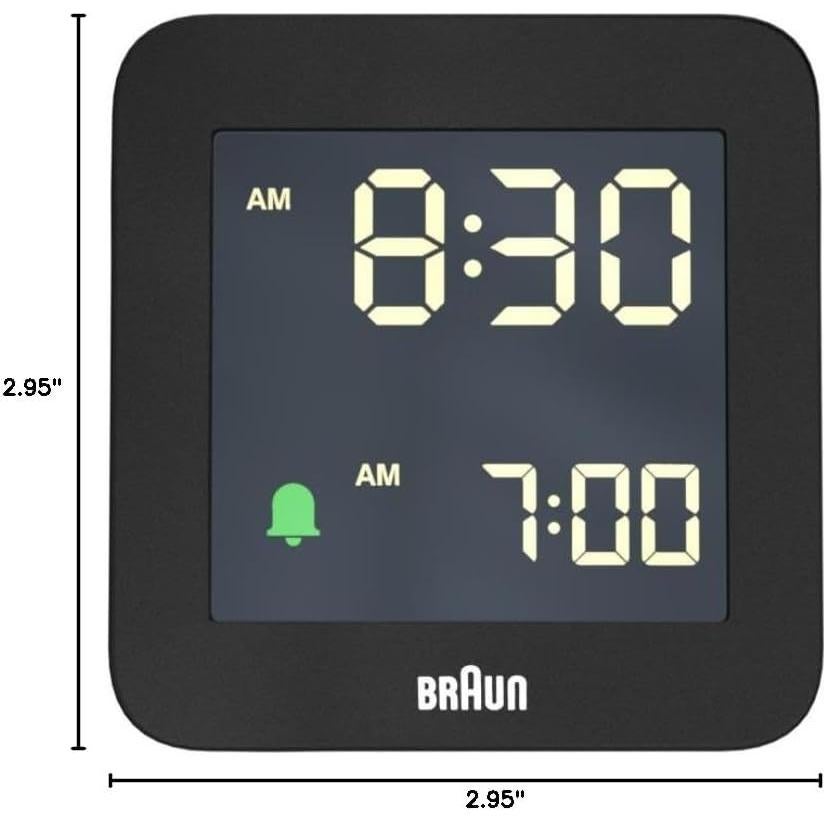Reloj Despertador Digital Braun BC09B Negro con Alarma