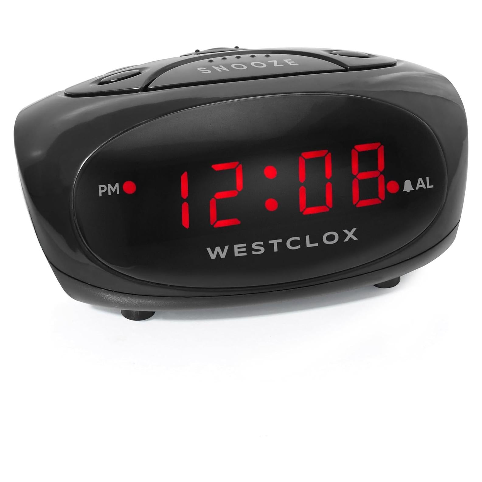 Reloj Despertador Eléctrico LED Westclox 70044A Negro