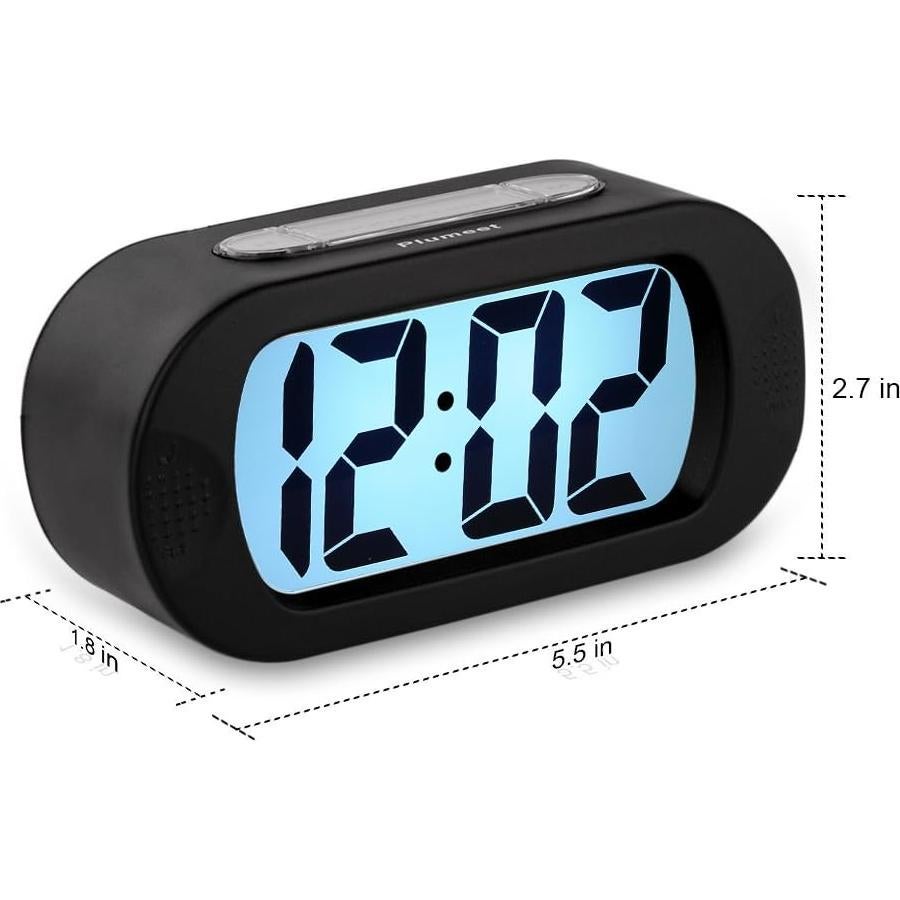 Reloj Despertador Digital Plumeet para Niños Negro