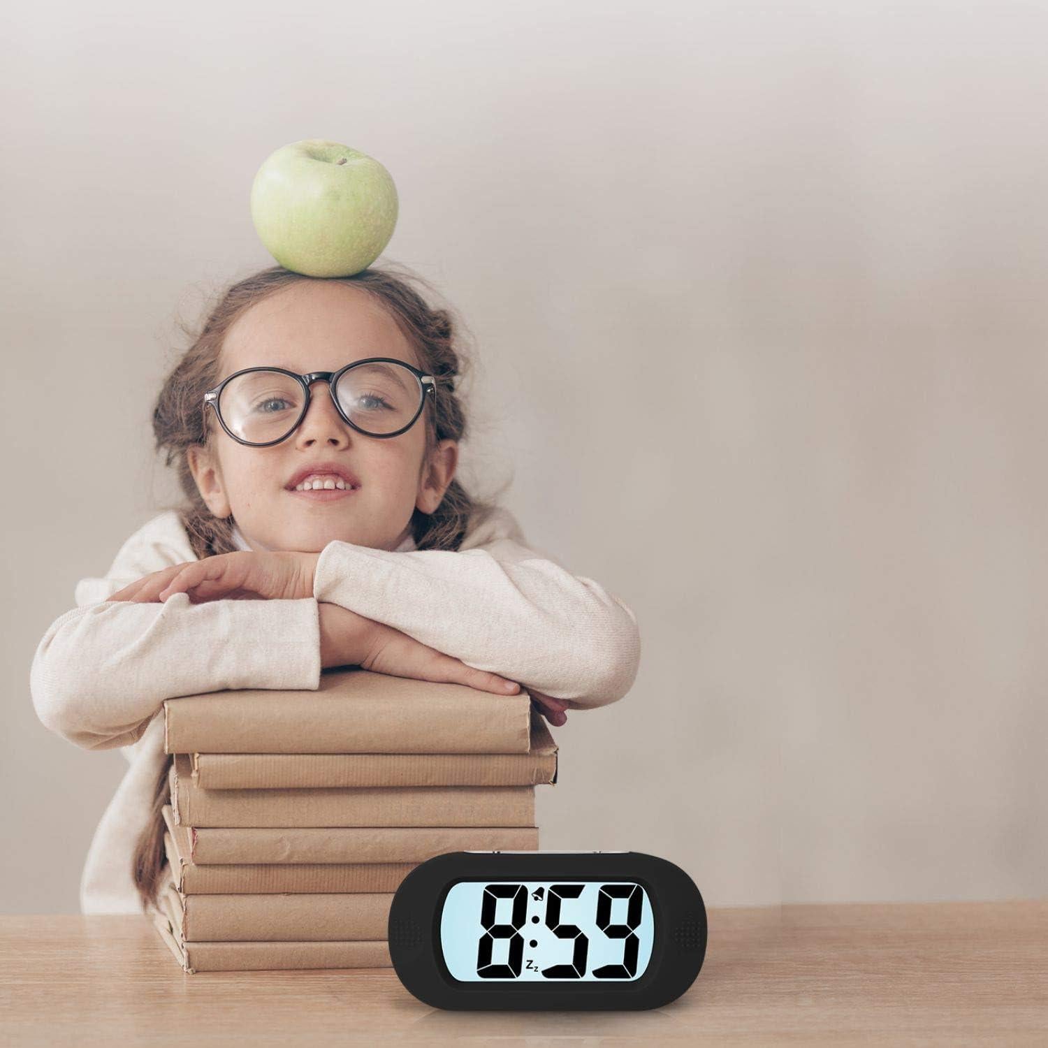 Reloj Despertador Digital Plumeet para Niños Negro