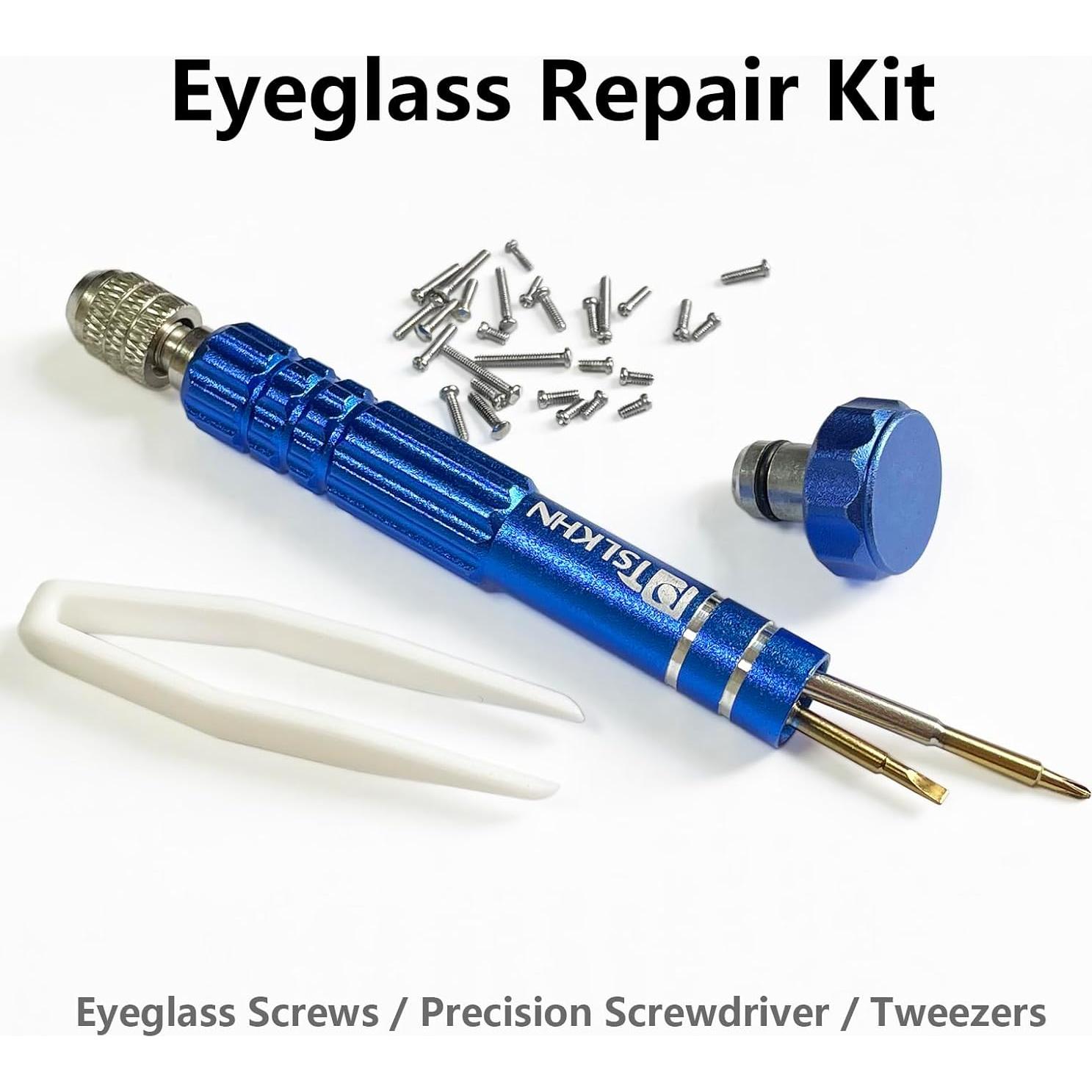 Kit de Reparación de Gafas PTSLKHN 2 en 1 con Tornillos