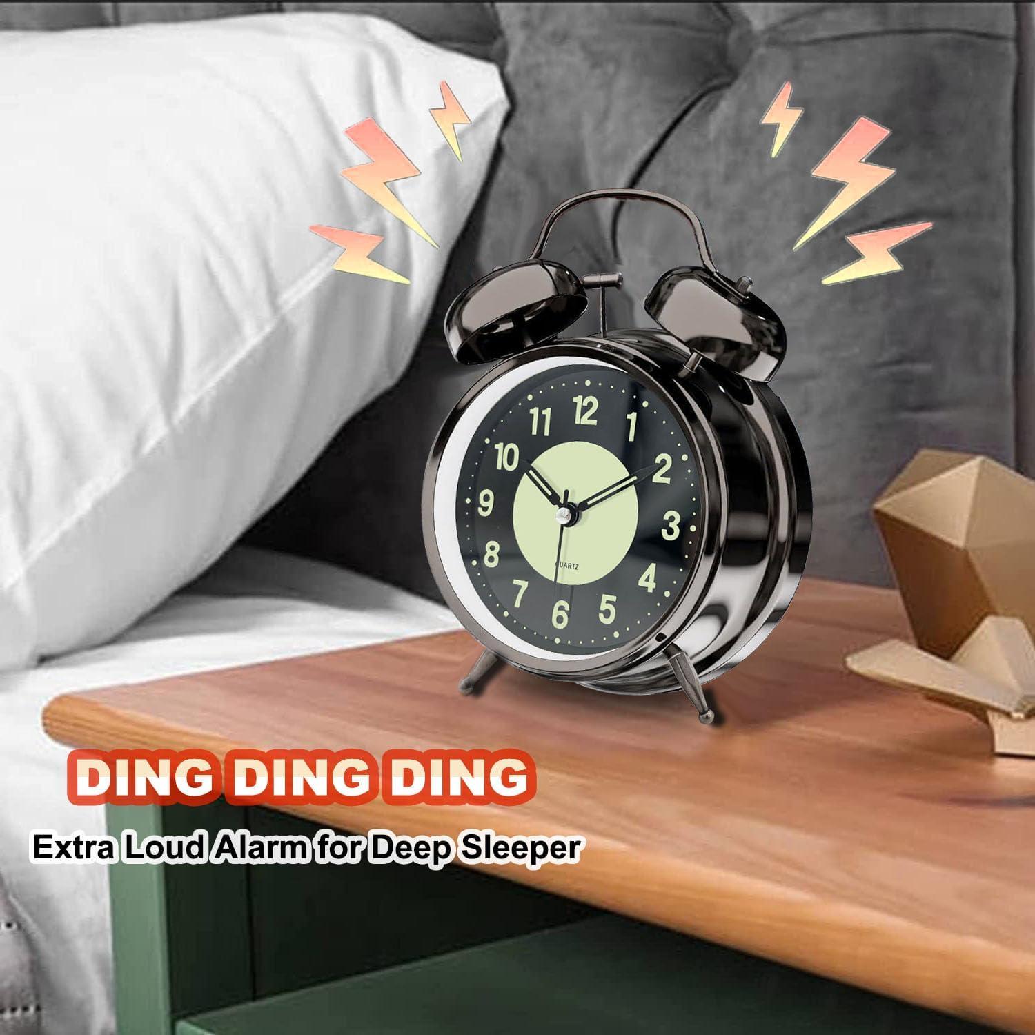 Reloj Despertador Lesipee Analógico Retro 11.4cm Níquel