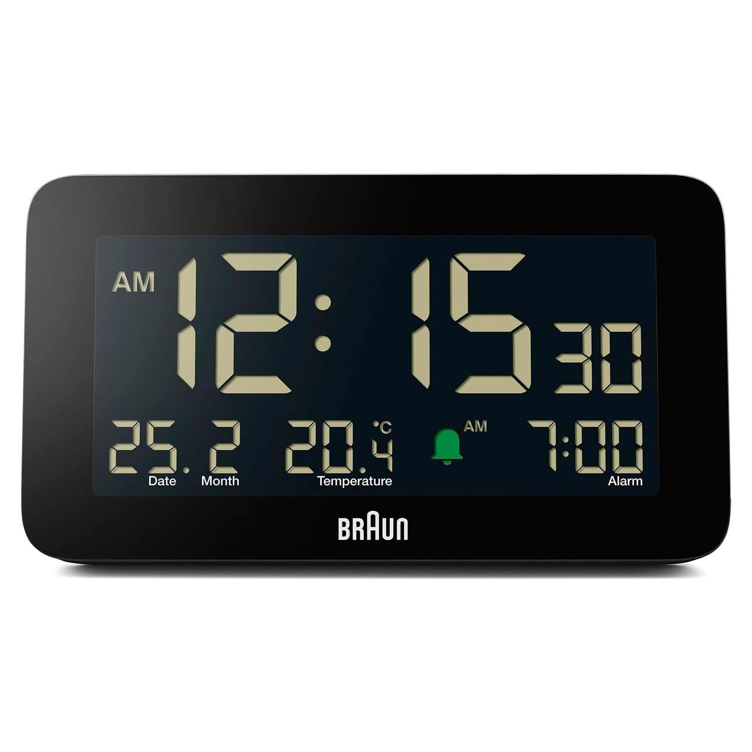 Reloj Despertador Digital Braun BC10B con Temperatura