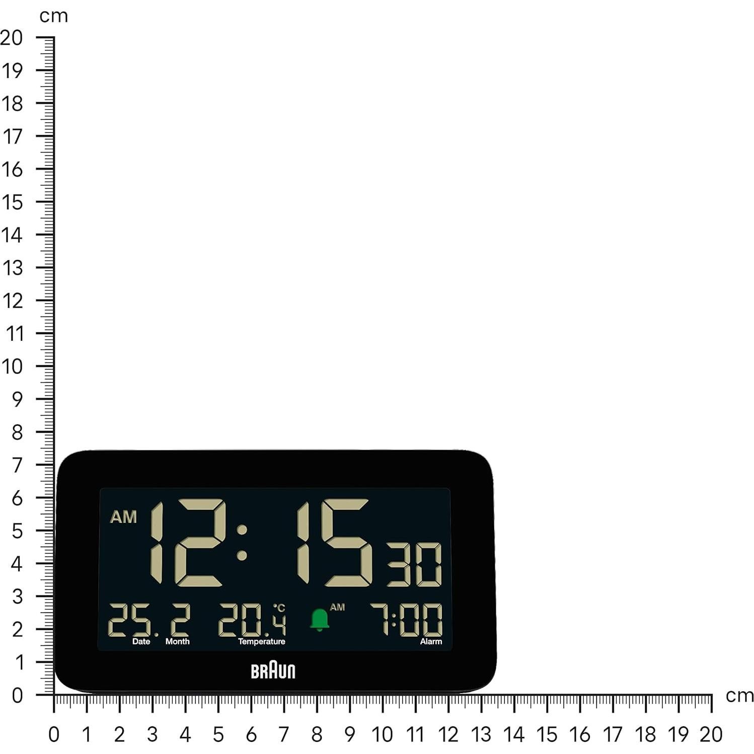 Reloj Despertador Digital Braun BC10B con Temperatura