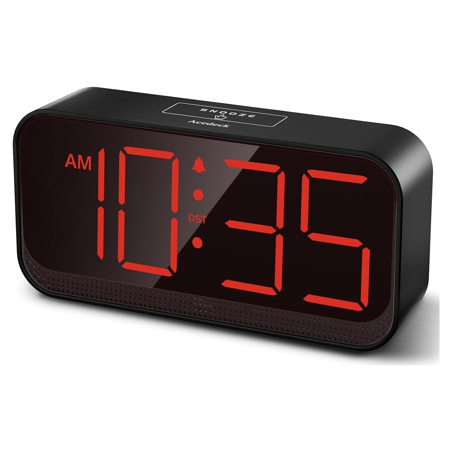 Reloj Despertador Digital Acedeck Rojo Compacto LED