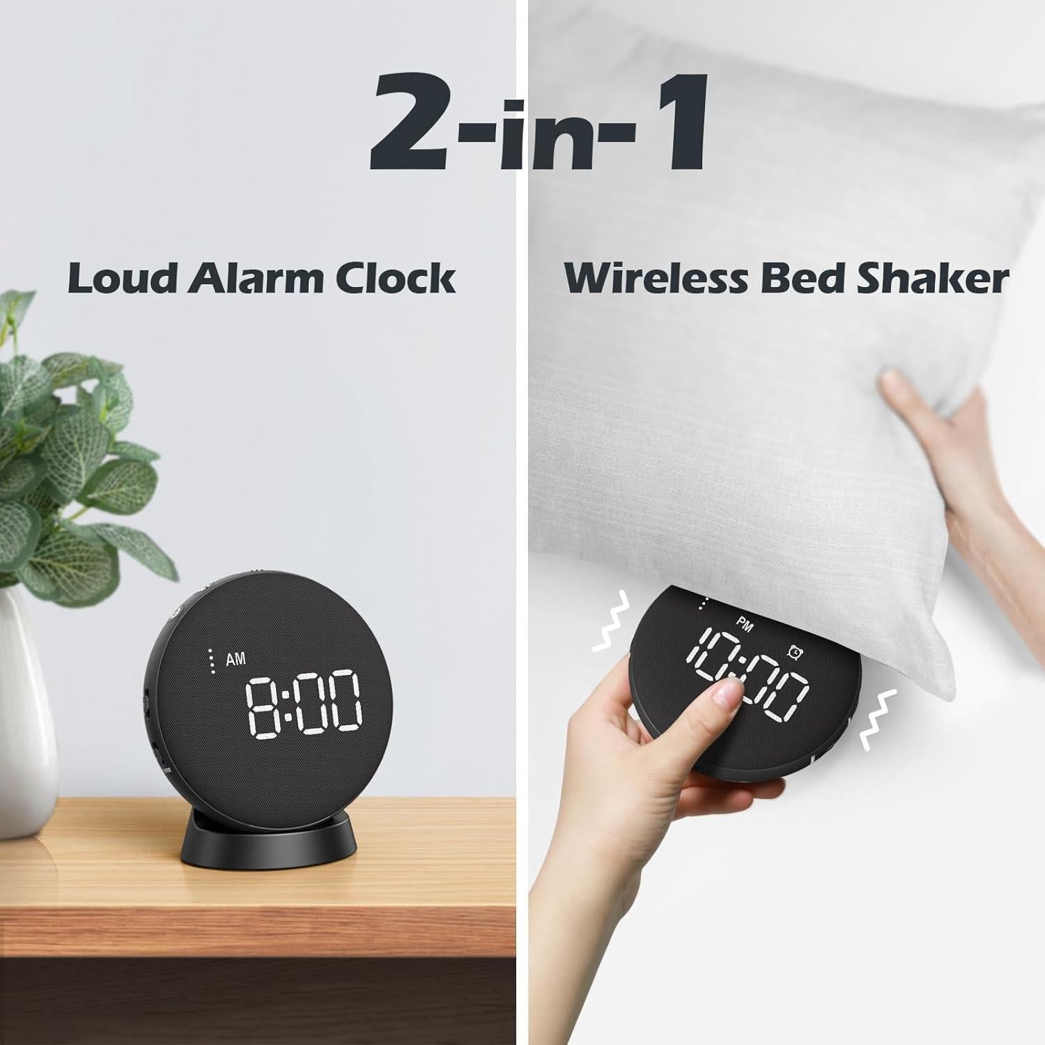 Reloj Despertador Ruidoso REACHER GX con Vibración 104dB