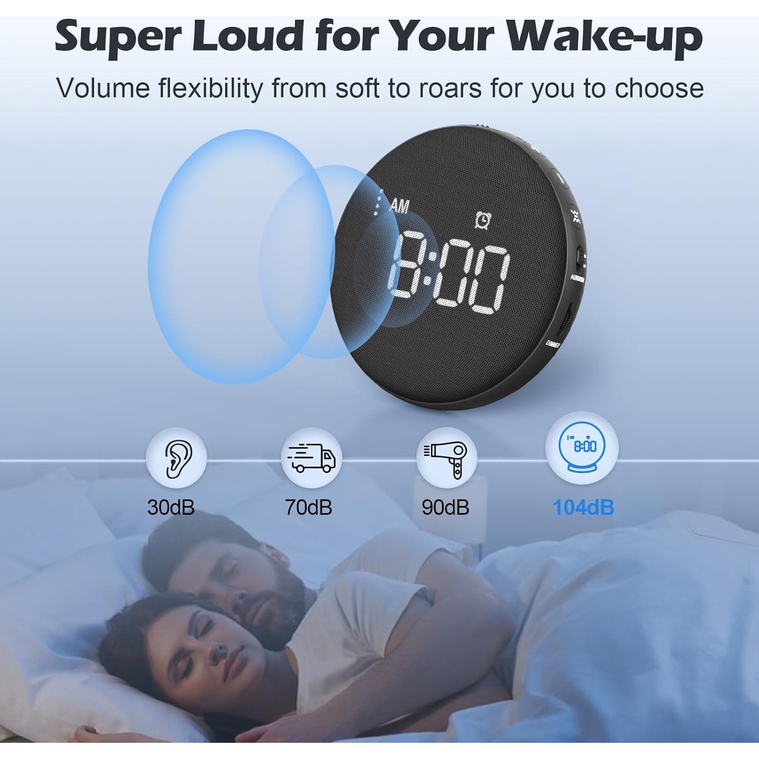 Reloj Despertador Ruidoso REACHER GX con Vibración 104dB