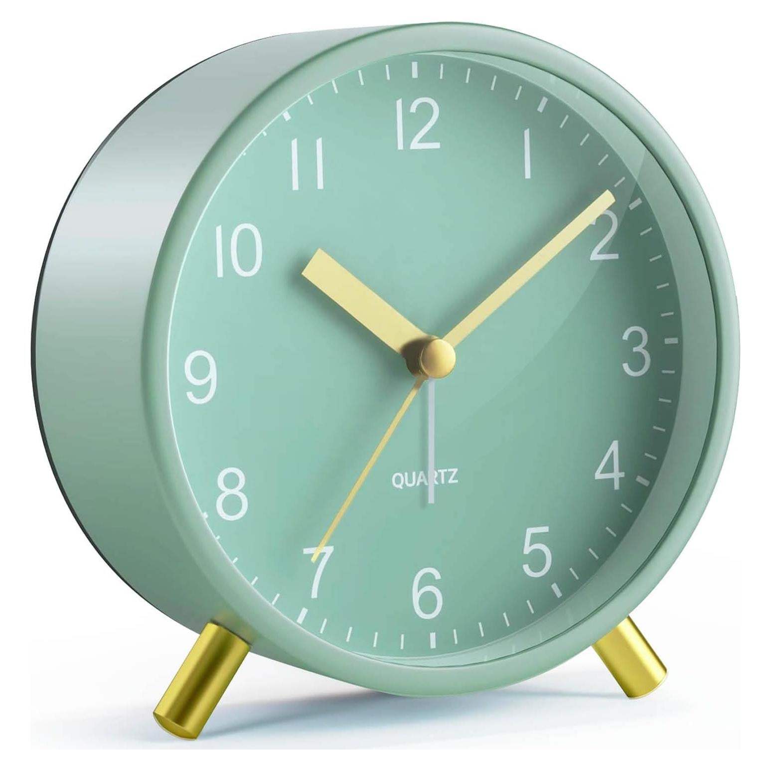 Reloj de Alarma Analógico YouJabz Verde Sin Tic Tac