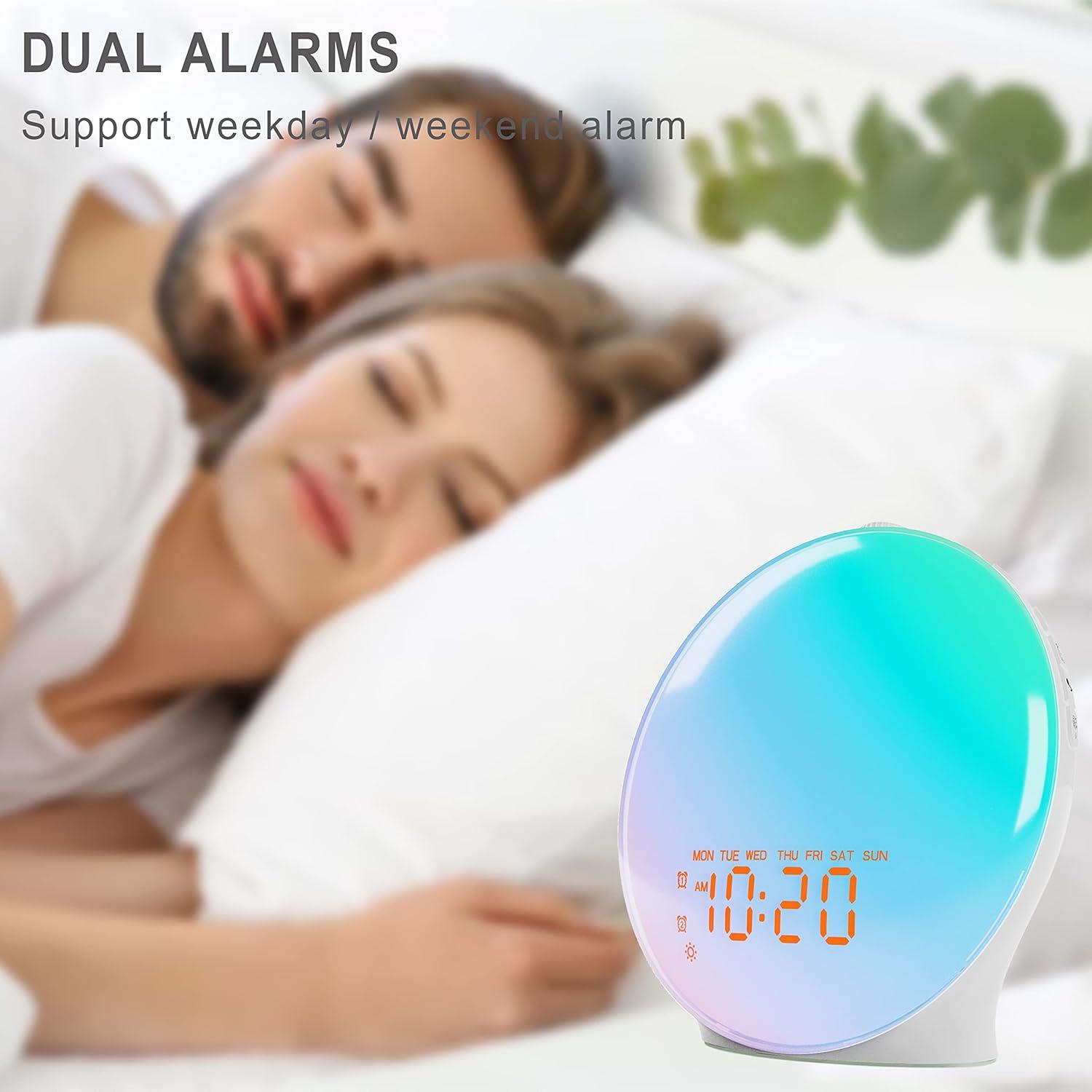 Despertador Luz Amanecer JALL K8, 17 Luces, Bluetooth 5W
