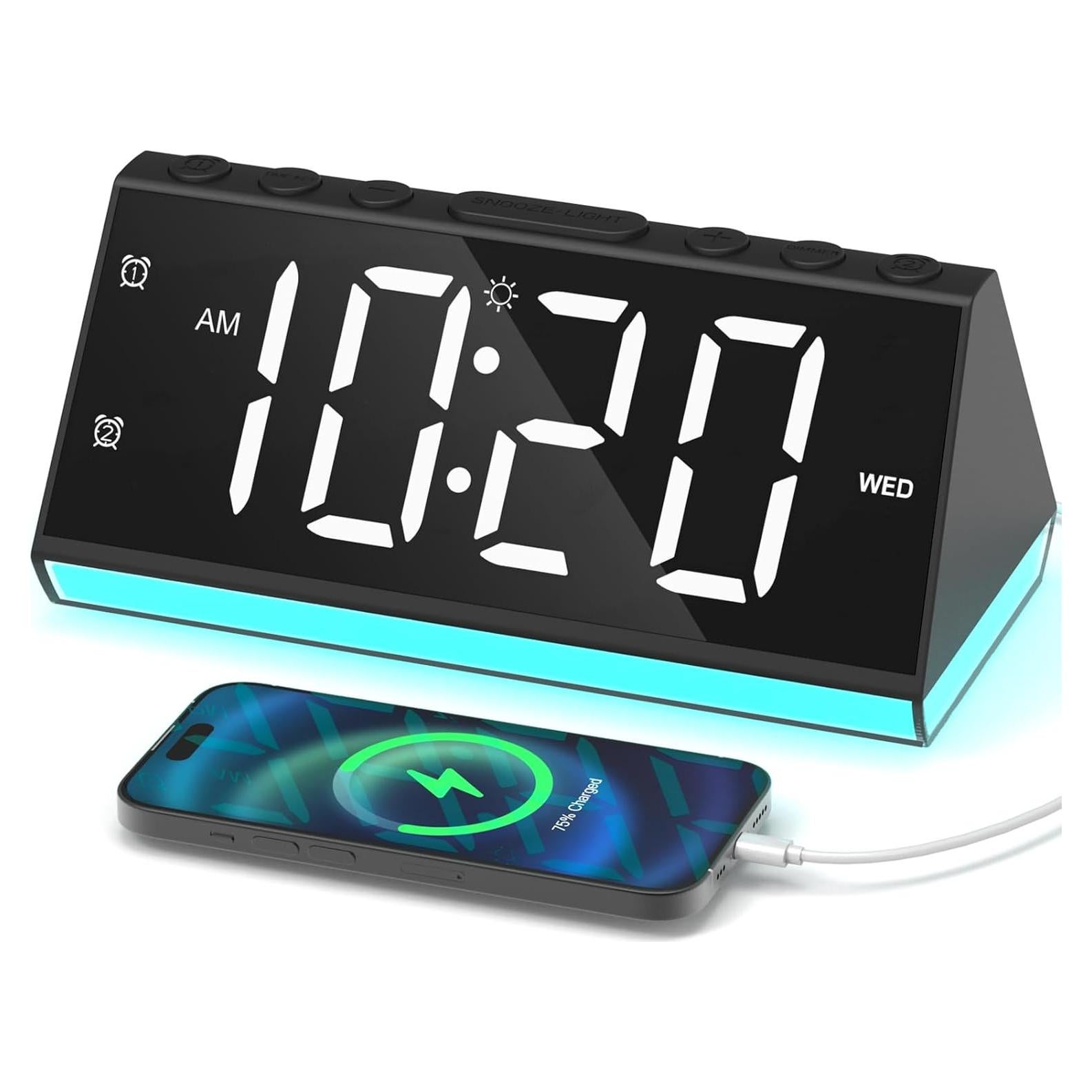 Reloj Despertador Digital APUZOM con Luz Nocturna y USB