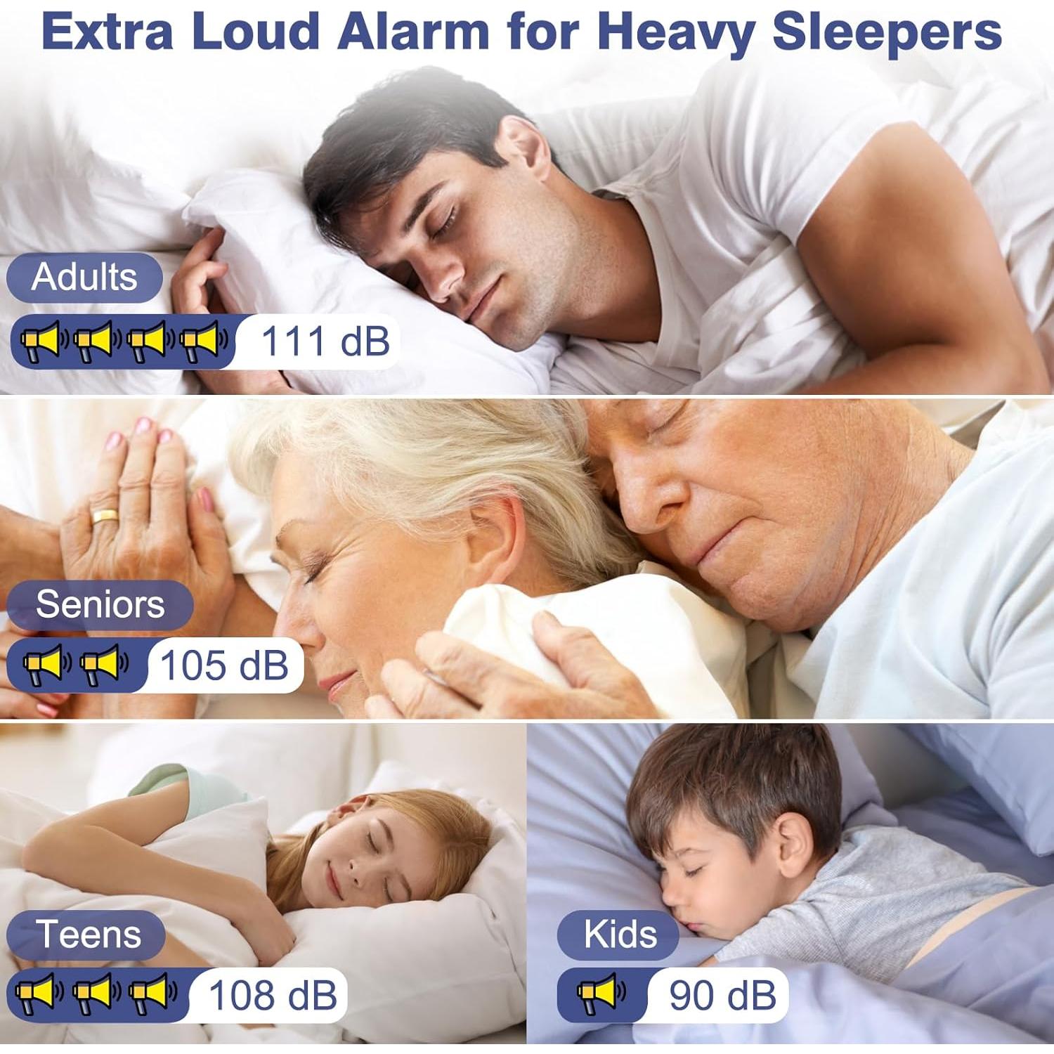 Reloj Despertador Digital APUZOM con Luz Nocturna y USB