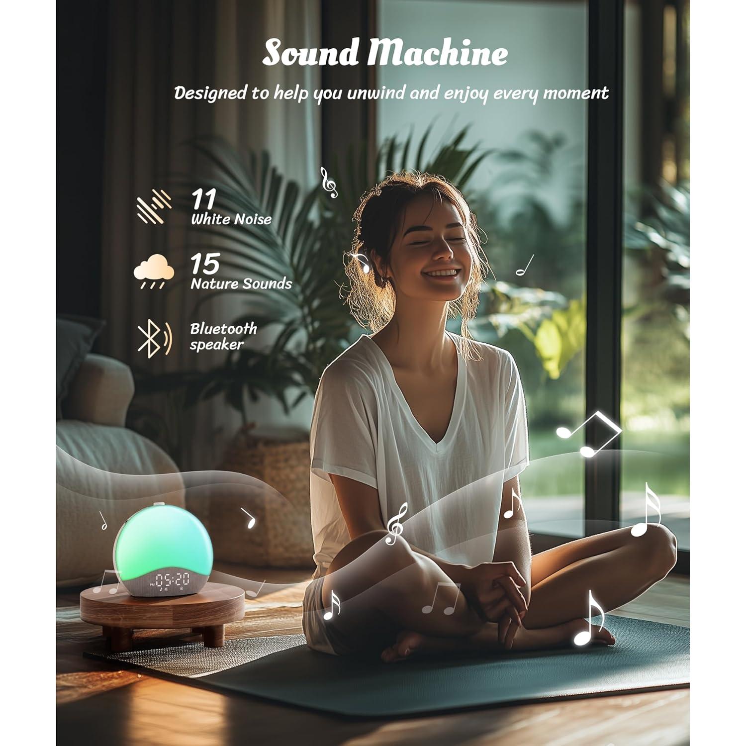 Despertador Ecozy con Luz del Amanecer y Sonidos Relajantes