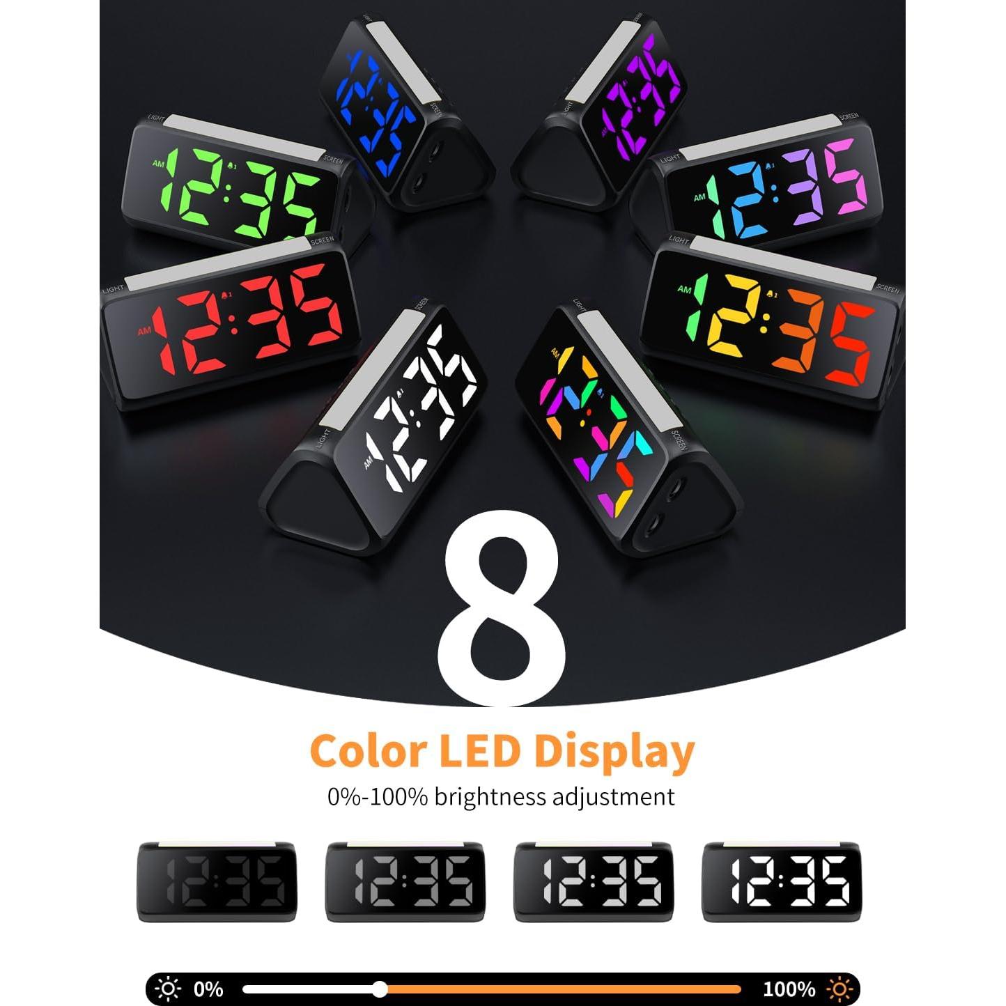 Reloj Despertador Digital Netzu RGB con Luz Nocturna