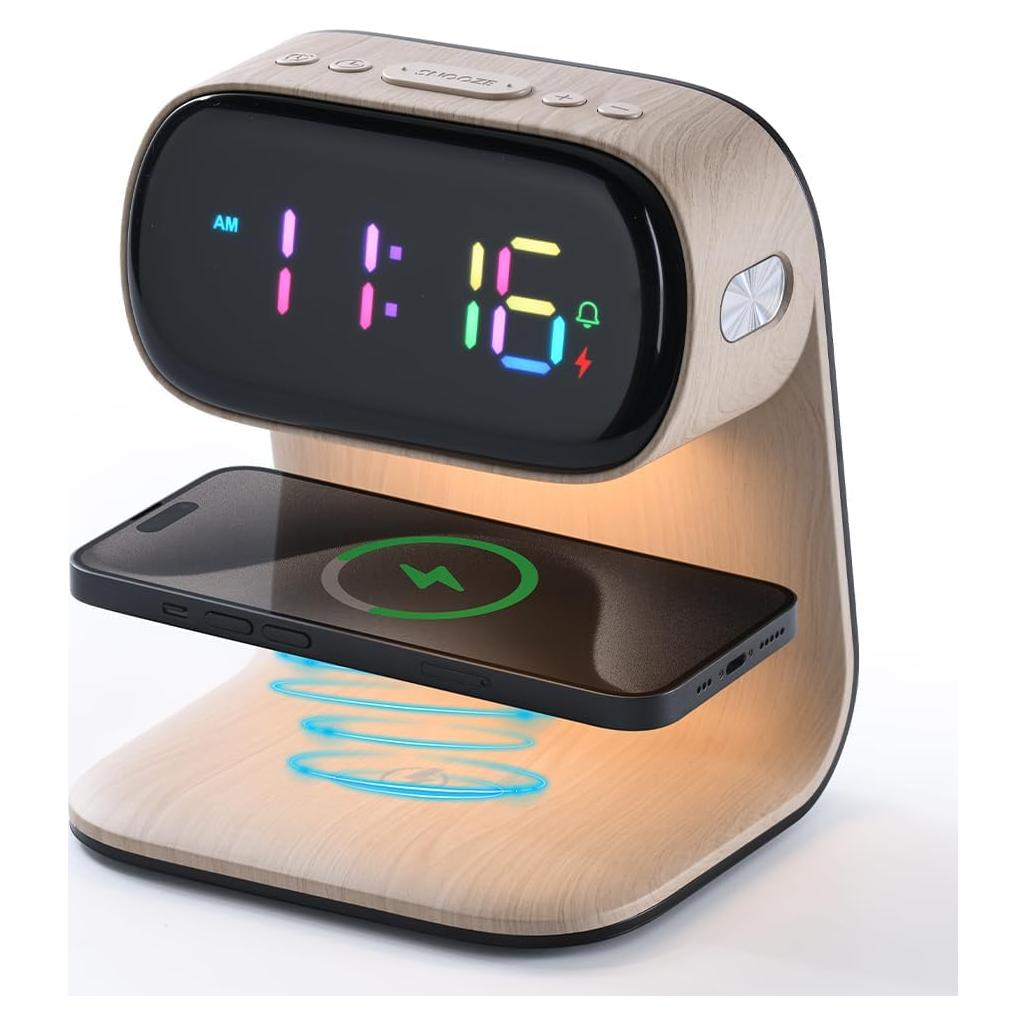 Reloj Despertador Digital WILIT A40Pro Carga Inalámbrica LED