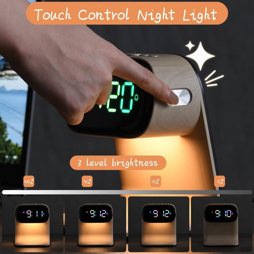 Reloj Despertador Digital WILIT A40Pro Carga Inalámbrica LED