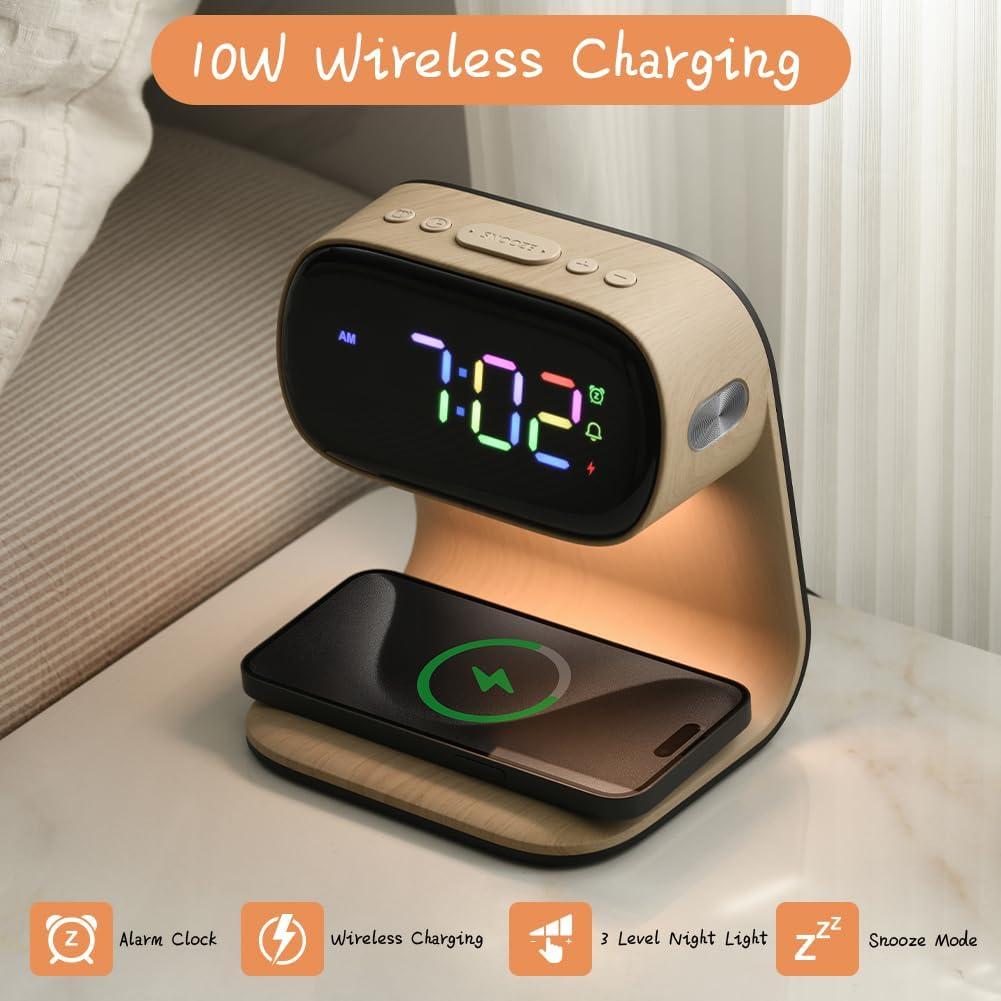 Reloj Despertador Digital WILIT A40Pro Carga Inalámbrica LED