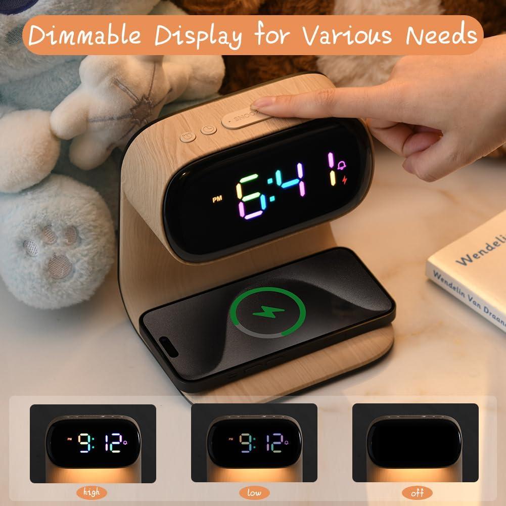 Reloj Despertador Digital WILIT A40Pro Carga Inalámbrica LED