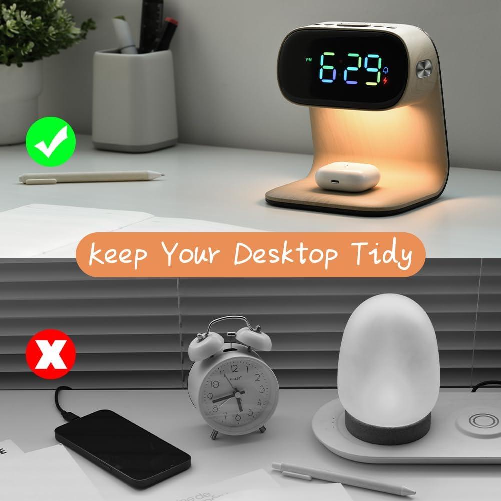 Reloj Despertador Digital WILIT A40Pro Carga Inalámbrica LED