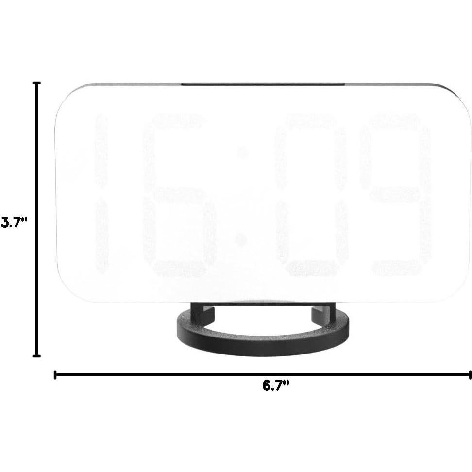Reloj Despertador Digital WulaWindy Negro con Cargador USB