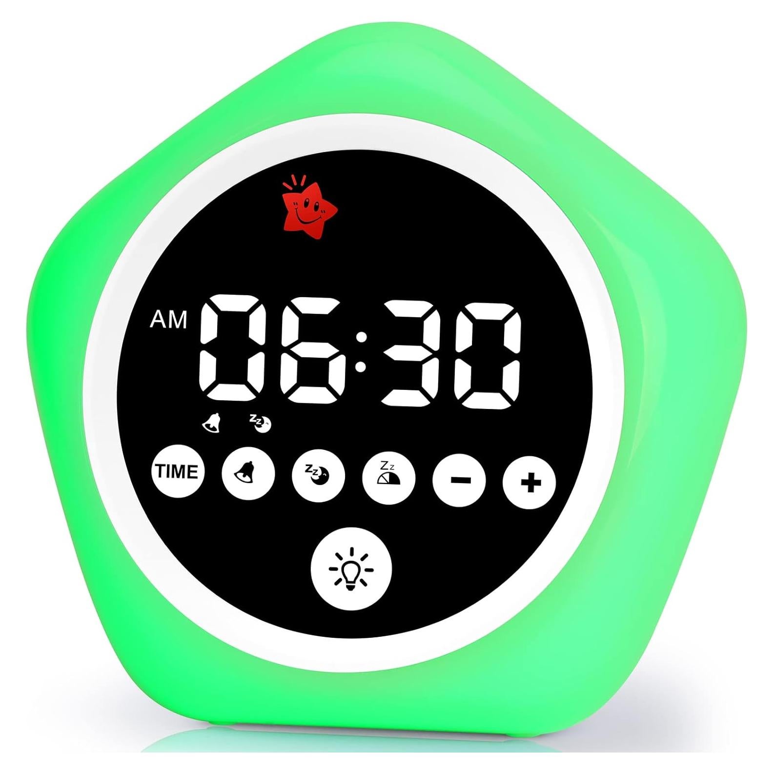 Reloj Despertador Infantil ANNNGUL con Luz Verde y Roja