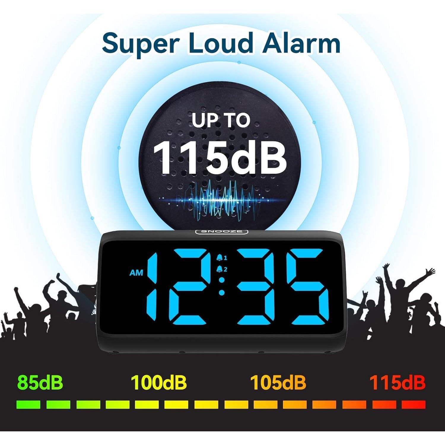 Reloj de Alarma Digital Netzu 6208D con Snooze y Brillo Ajustable