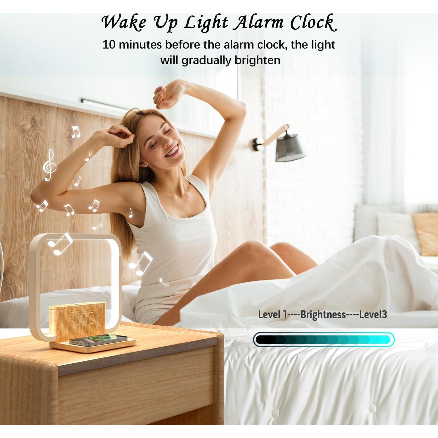 Despertador de Amanecer Toiysyy con Cargador Inalámbrico