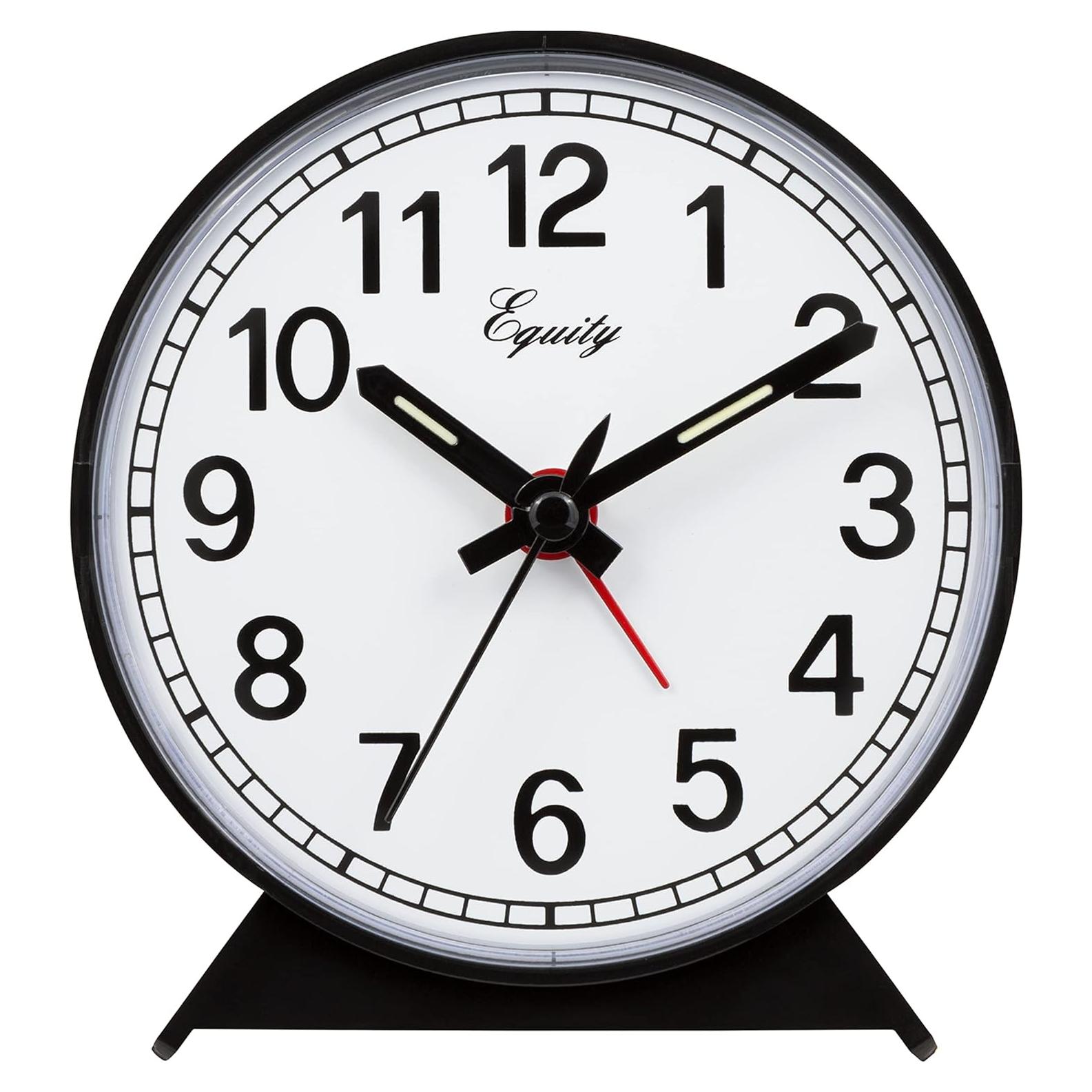Reloj de Alarma Analógico Equity 14075 Negro 9,27 cm