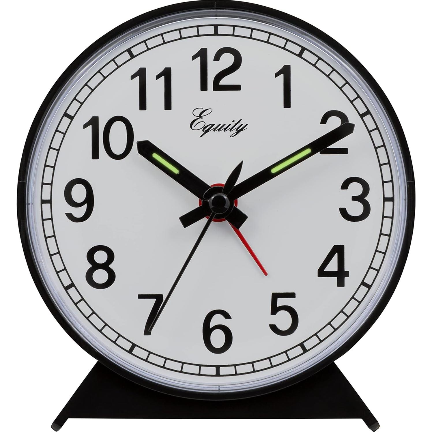 Reloj de Alarma Analógico Equity 14075 Negro 9,27 cm