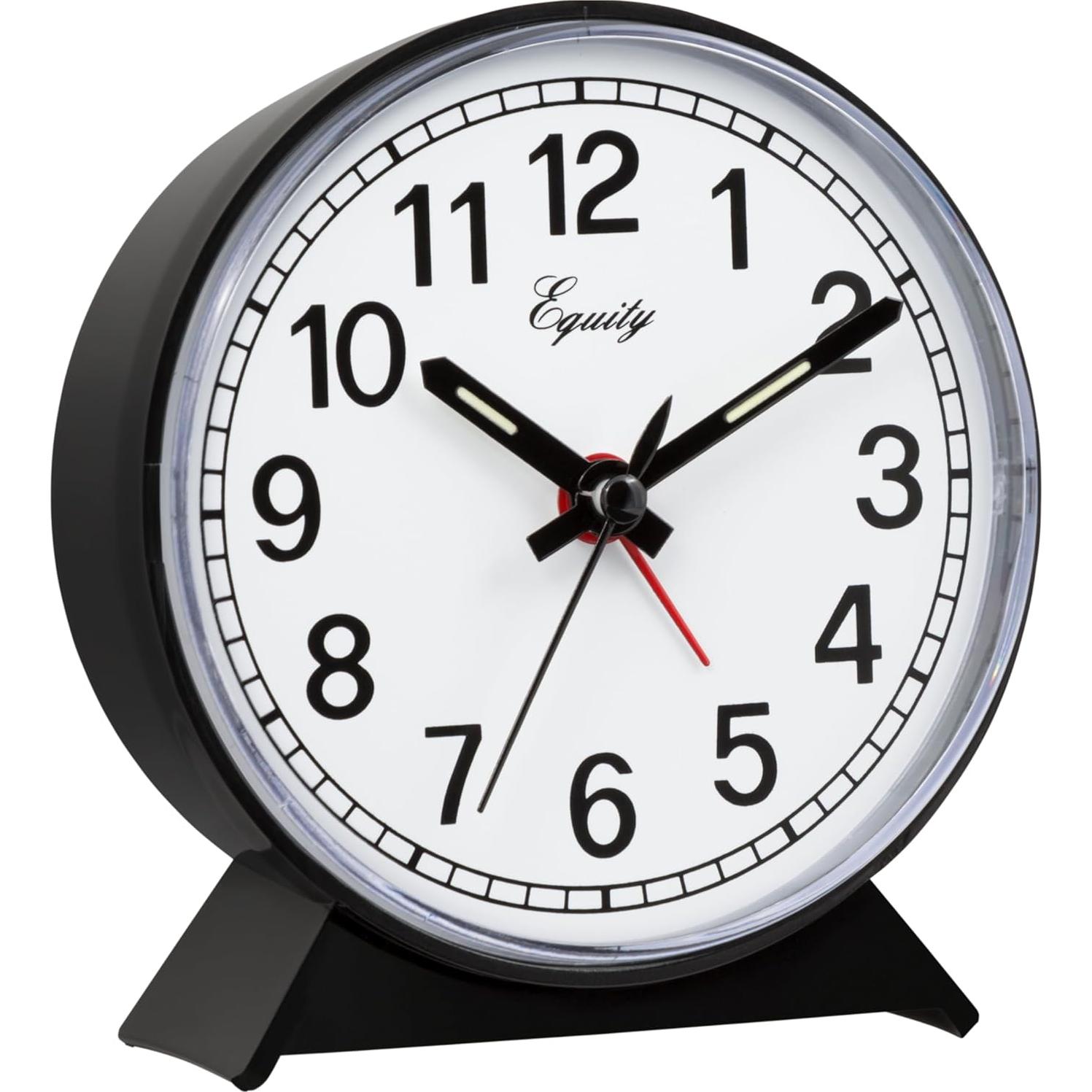 Reloj de Alarma Analógico Equity 14075 Negro 9,27 cm