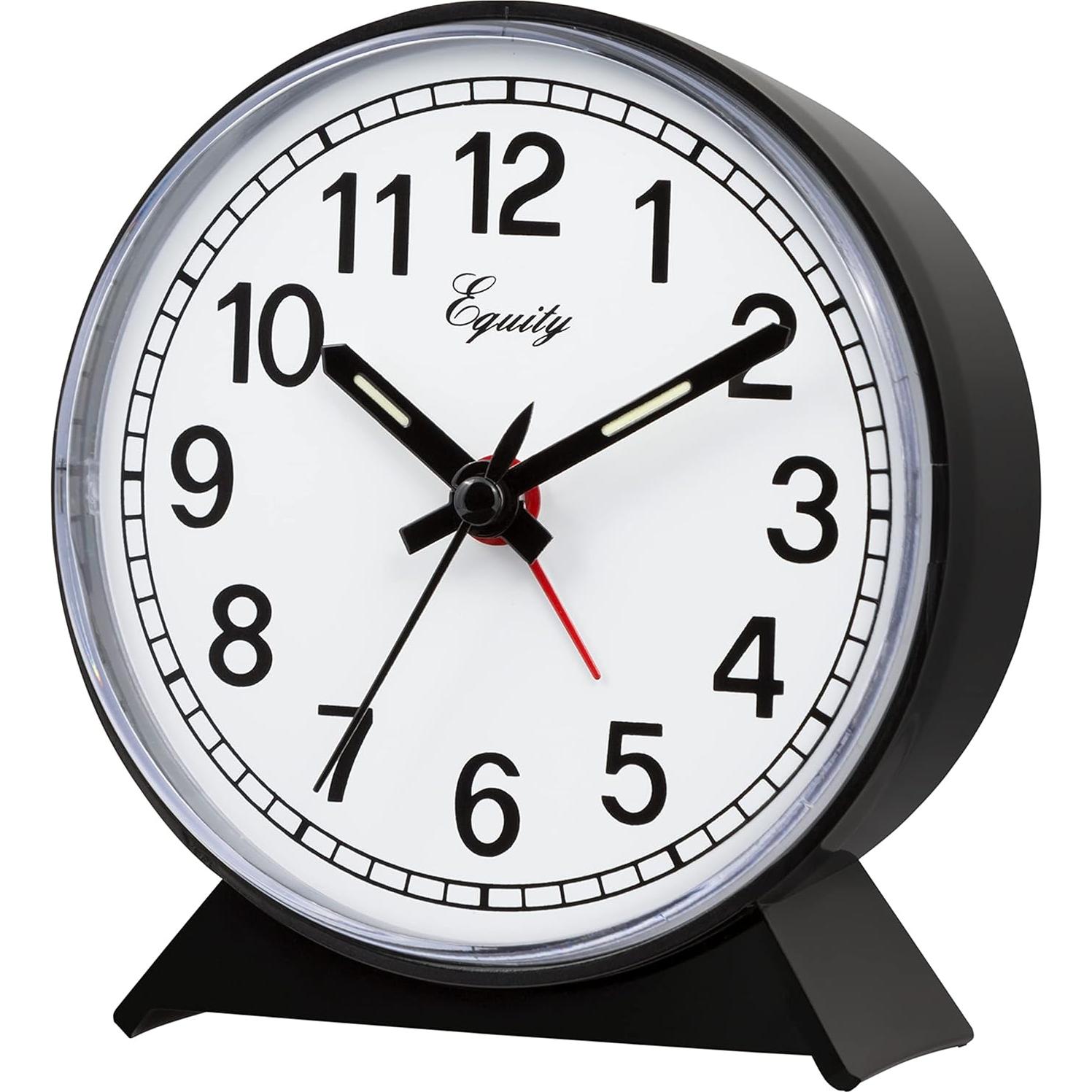 Reloj de Alarma Analógico Equity 14075 Negro 9,27 cm