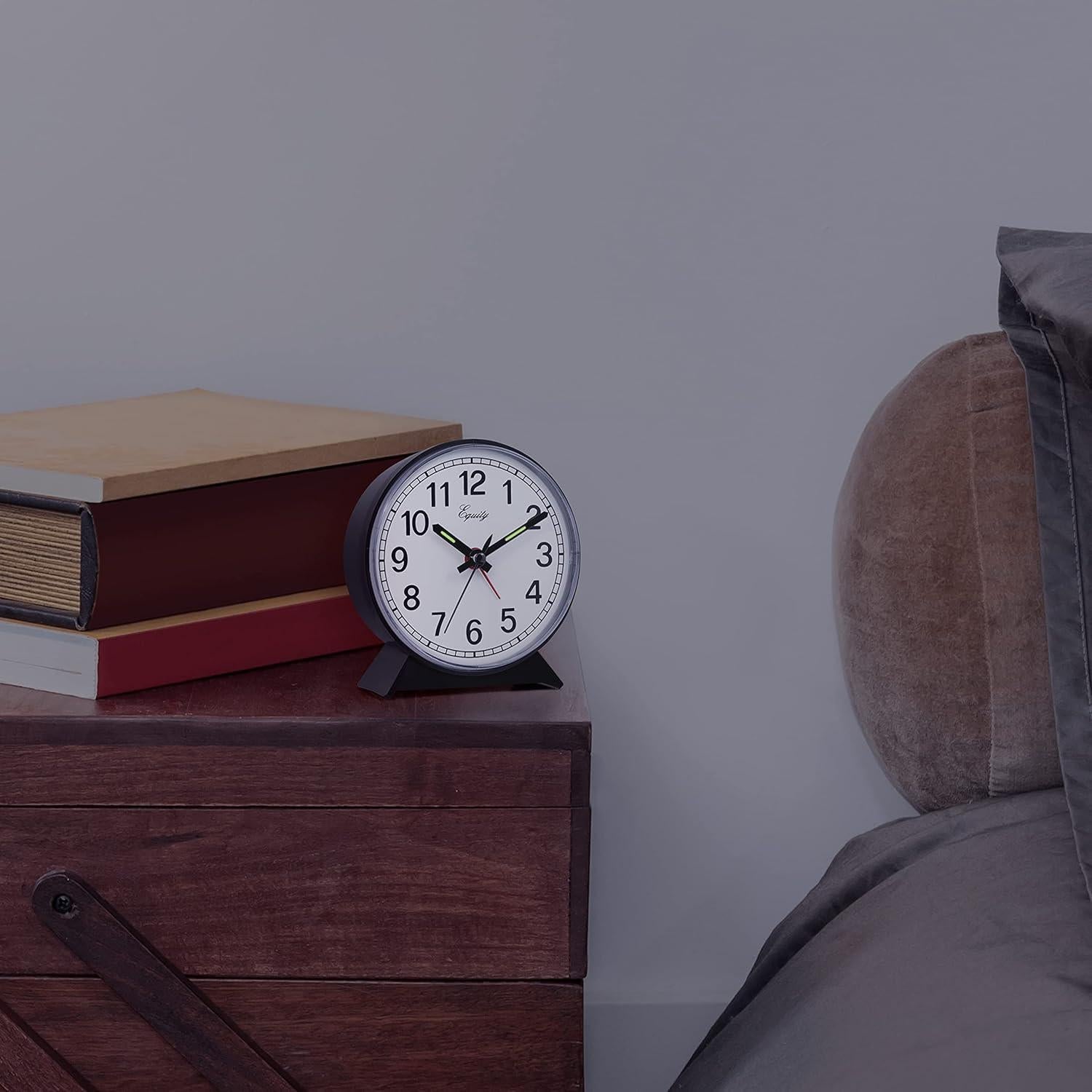 Reloj de Alarma Analógico Equity 14075 Negro 9,27 cm