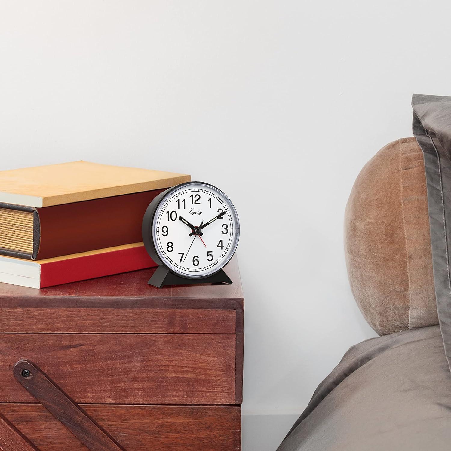 Reloj de Alarma Analógico Equity 14075 Negro 9,27 cm