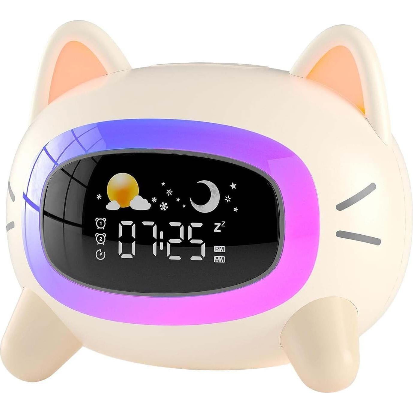 Reloj Despertador Digital ANALOI Gato Luz Nocturna
